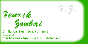 henrik zombai business card